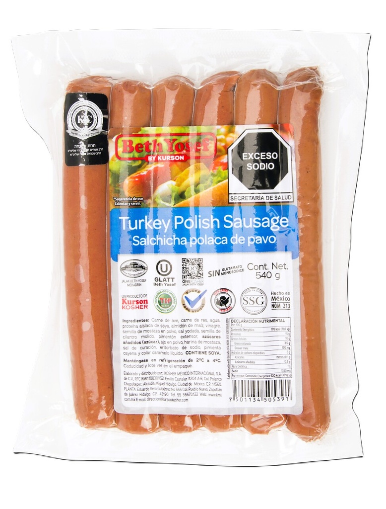 Turkey Polish Sausage Kosher(ea)